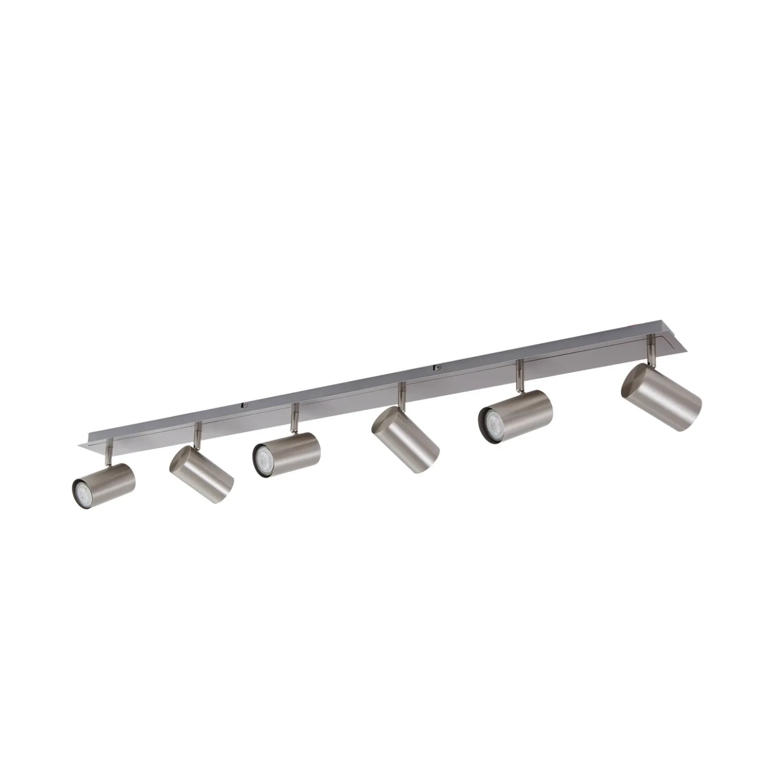 Lindby downlight de techo Joffrey, 116 cm, níquel, 6 luces, GU10