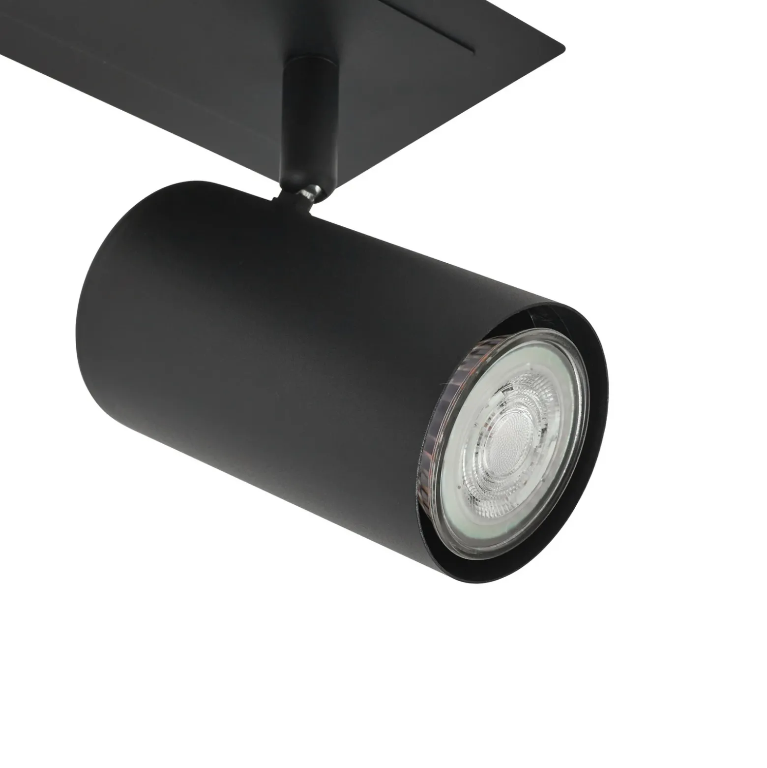Lindby downlight de techo Joffrey, 80 cm, negro, 4 luces, GU10