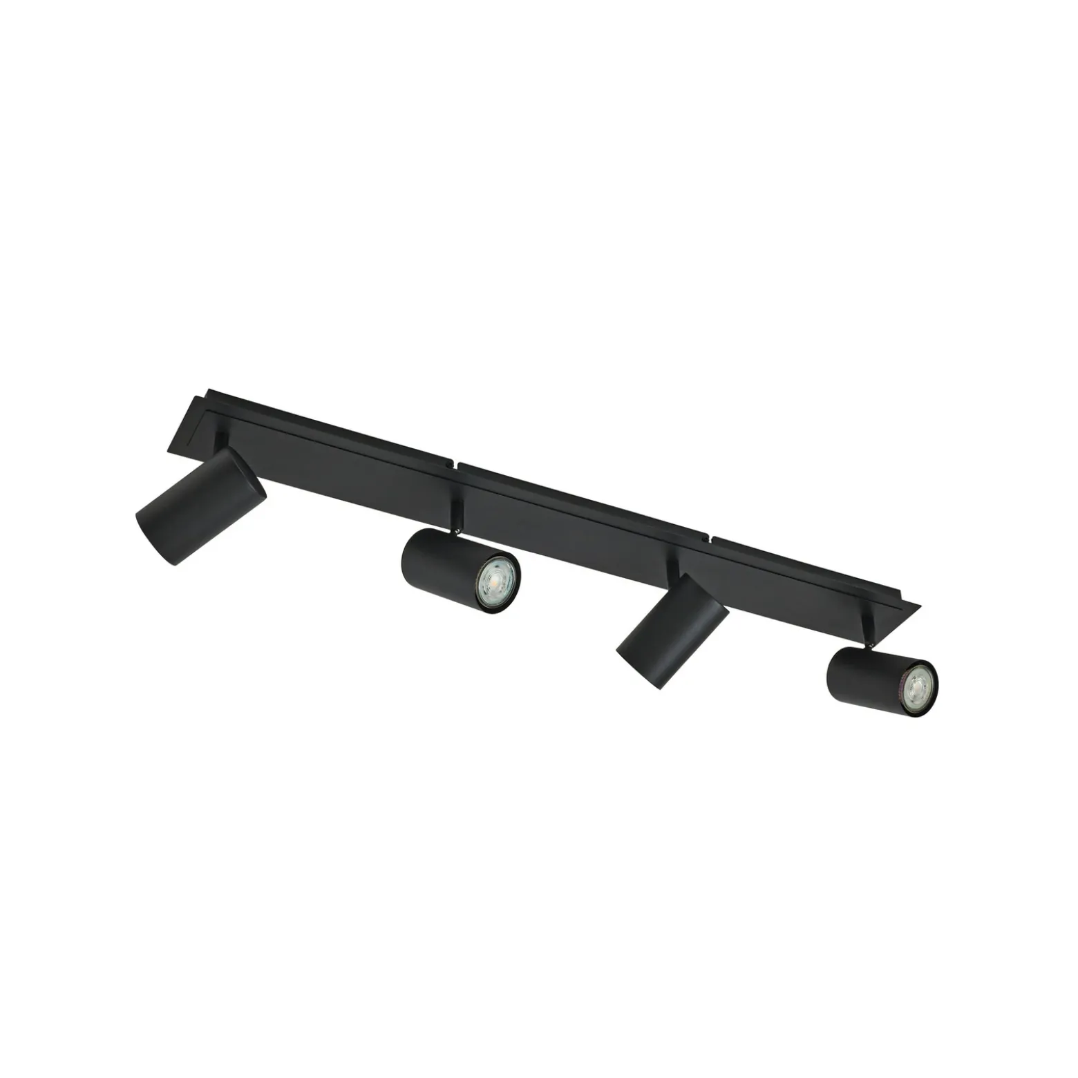 Lindby downlight de techo Joffrey, 80 cm, negro, 4 luces, GU10