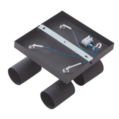 Lindby downlight de techo Jorell, negro, 20 cm, negro, 4 luces.