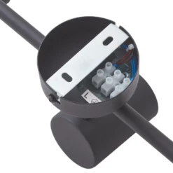 Lindby downlight de techo Jorell, negro, 51 cm, 3 luces, GU10