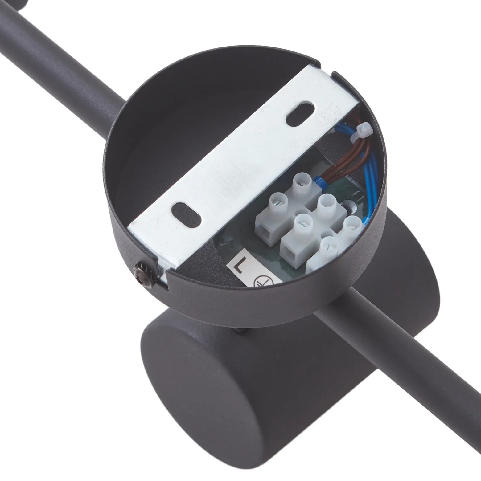 Lindby downlight de techo Jorell, negro, 51 cm, 3 luces, GU10