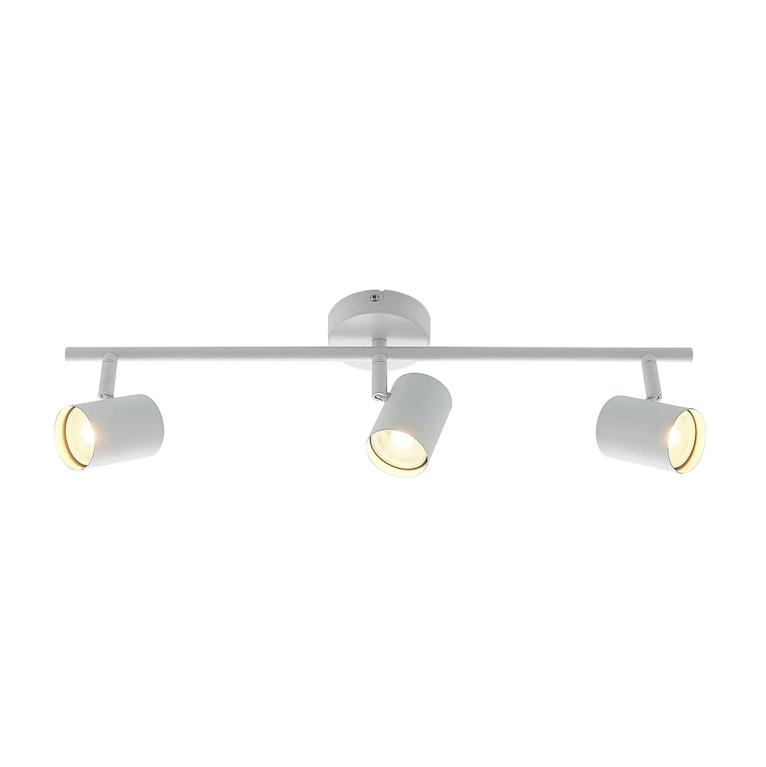 Lindby downlight de techo Jorell, blanco, 55 cm, 3 luces, metal, GU10