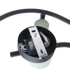 Lindby downlight de techo Ovelia, verde/negro, 3 luces, E27