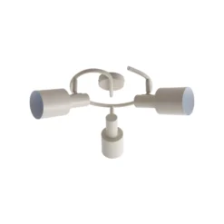 Lindby downlight de techo Ovelia, beige, 3 luces, metal, E27