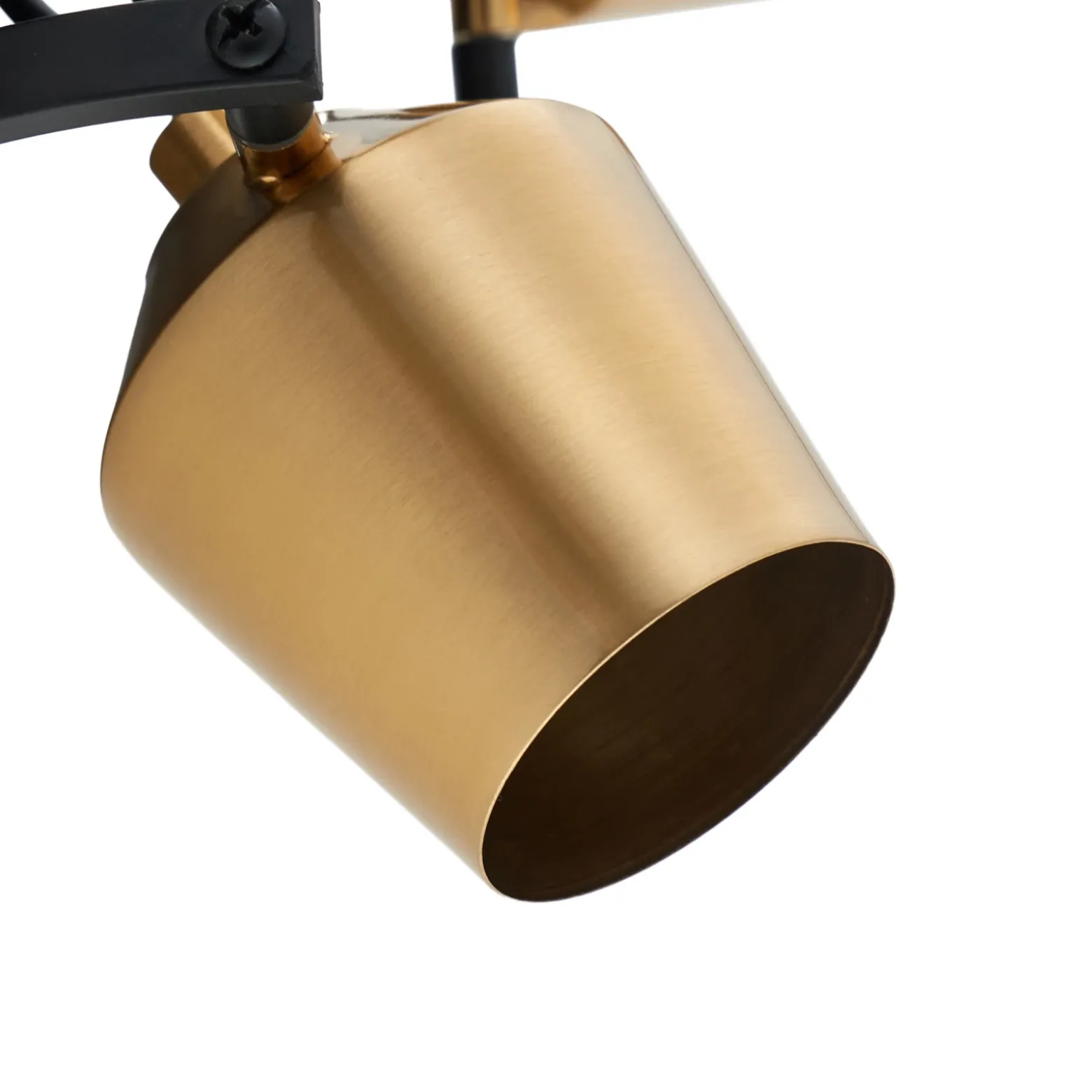 Lindby downlight de techo Sylveria, 3 luces, negro/oro, hierro