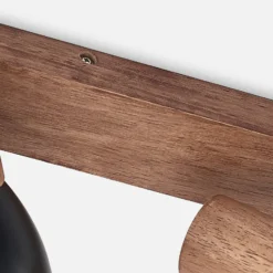 Lindby downlight de techo Tonja, 3 luces, 55 cm, madera, acero