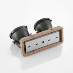 Lindby downlight Farovi, negro, 27 cm, 2 luces, GU10