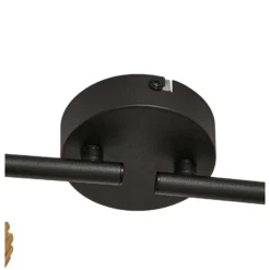 Lindby Downlight Stralino, 4 luces, longitud 60 cm, madera