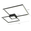 Lindby Duetto lámpara LED de techo antracita 28 W