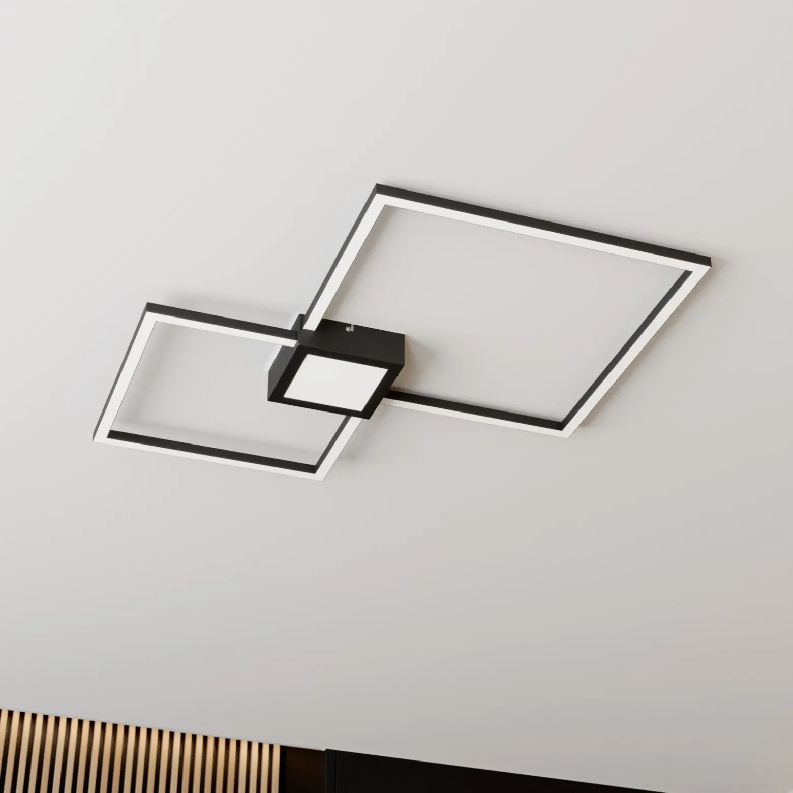 Lindby Duetto lámpara LED de techo antracita 28 W