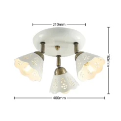 Lindby Efgenia foco de techo, 3 luces