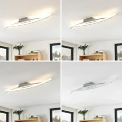 Lindby Elarit lámpara LED de techo, cromado