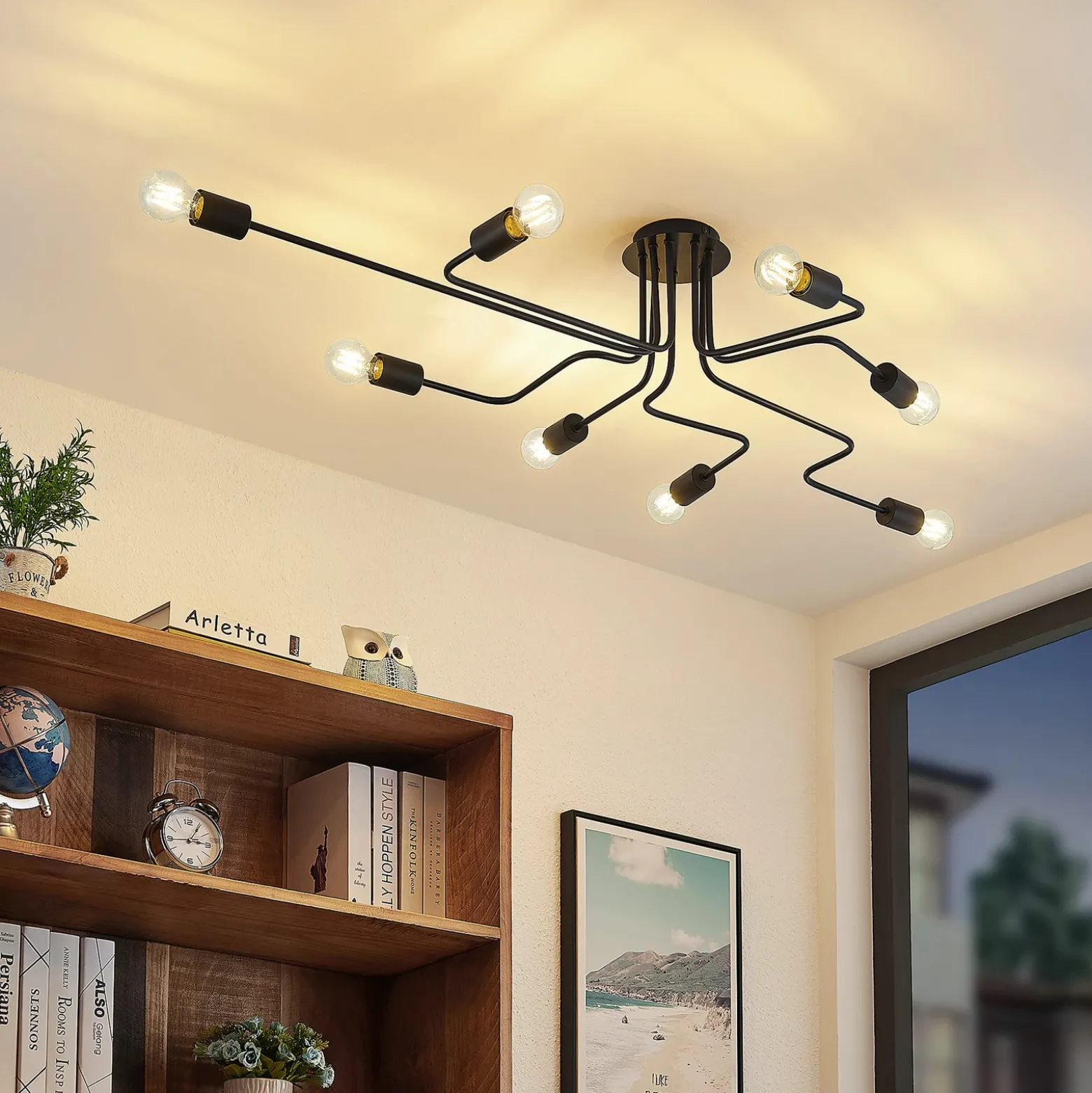 Lindby Elimar lámpara de techo, 8 luces