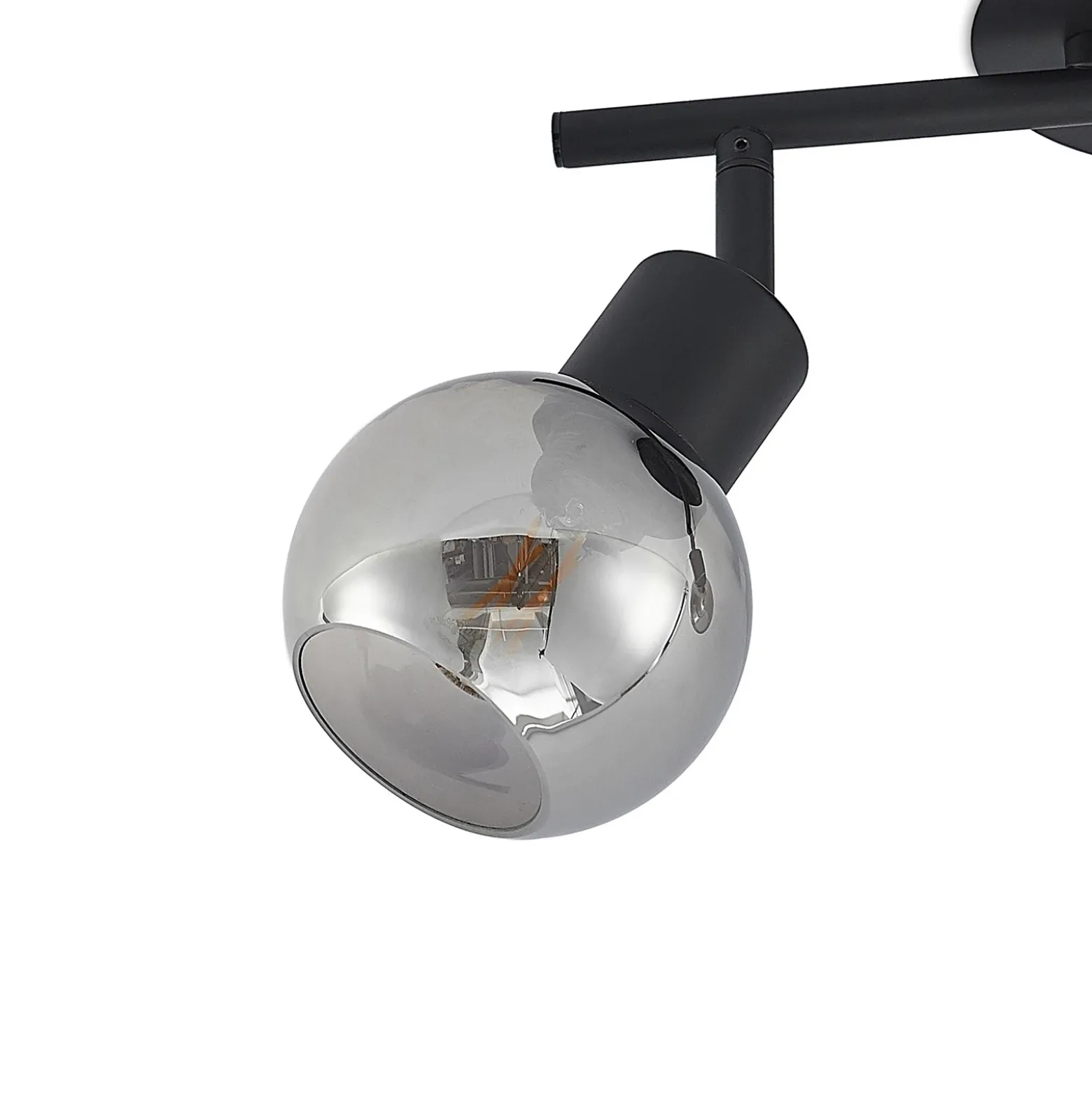 Lindby Eridia downlight, negro, 2 luces.