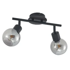 Lindby Eridia downlight, negro, 2 luces.
