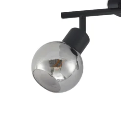 Lindby Eridia downlight, negro, 2 luces.