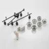 Lindby Eridia foco de techo negro 6 luces alargado