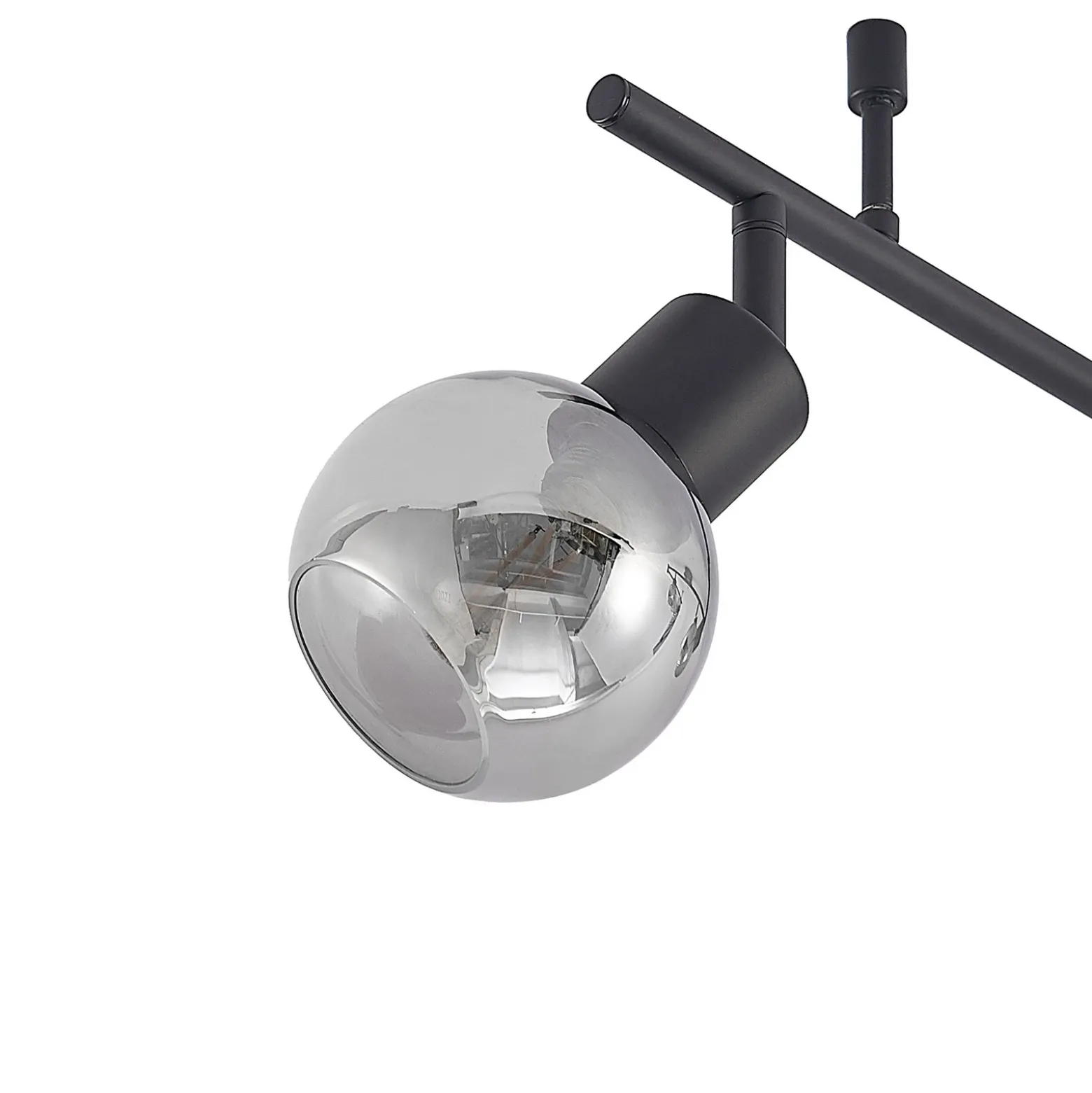 Lindby Eridia foco de techo negro 6 luces alargado