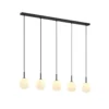 Lindby Etiena lámpara colgante 5 luces vidrio opal