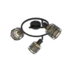Lindby Eudoria plafón 3 luces negro/oro