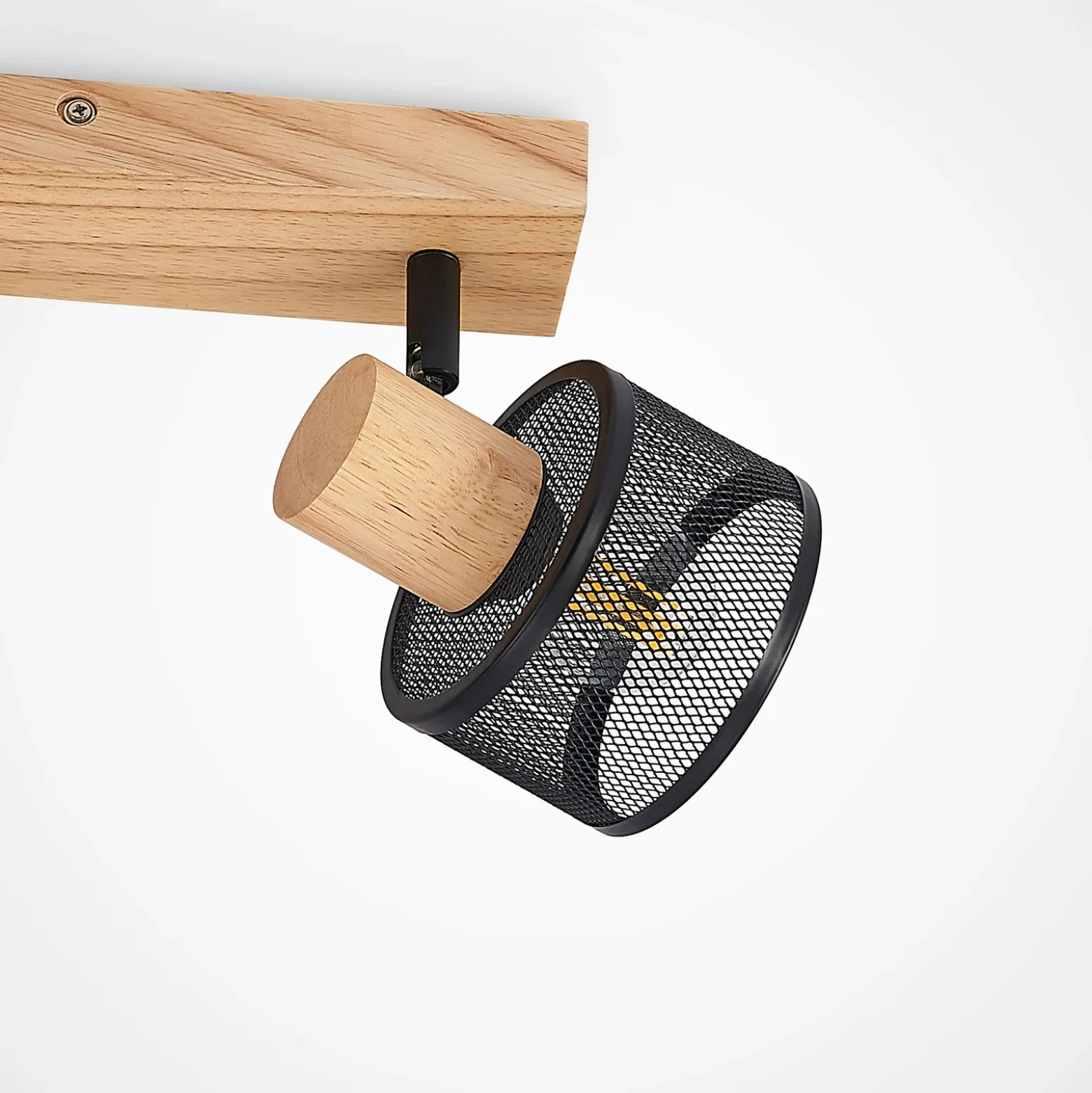 Lindby Evinora foco de techo de madera, 2 luces