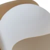 Lindby Fiora lámpara de mesa, beige, cristal, metal, Ø 20 cm