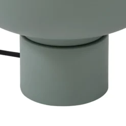 Lindby Fiora lámpara de mesa, verde, cristal, metal, Ø 20 cm
