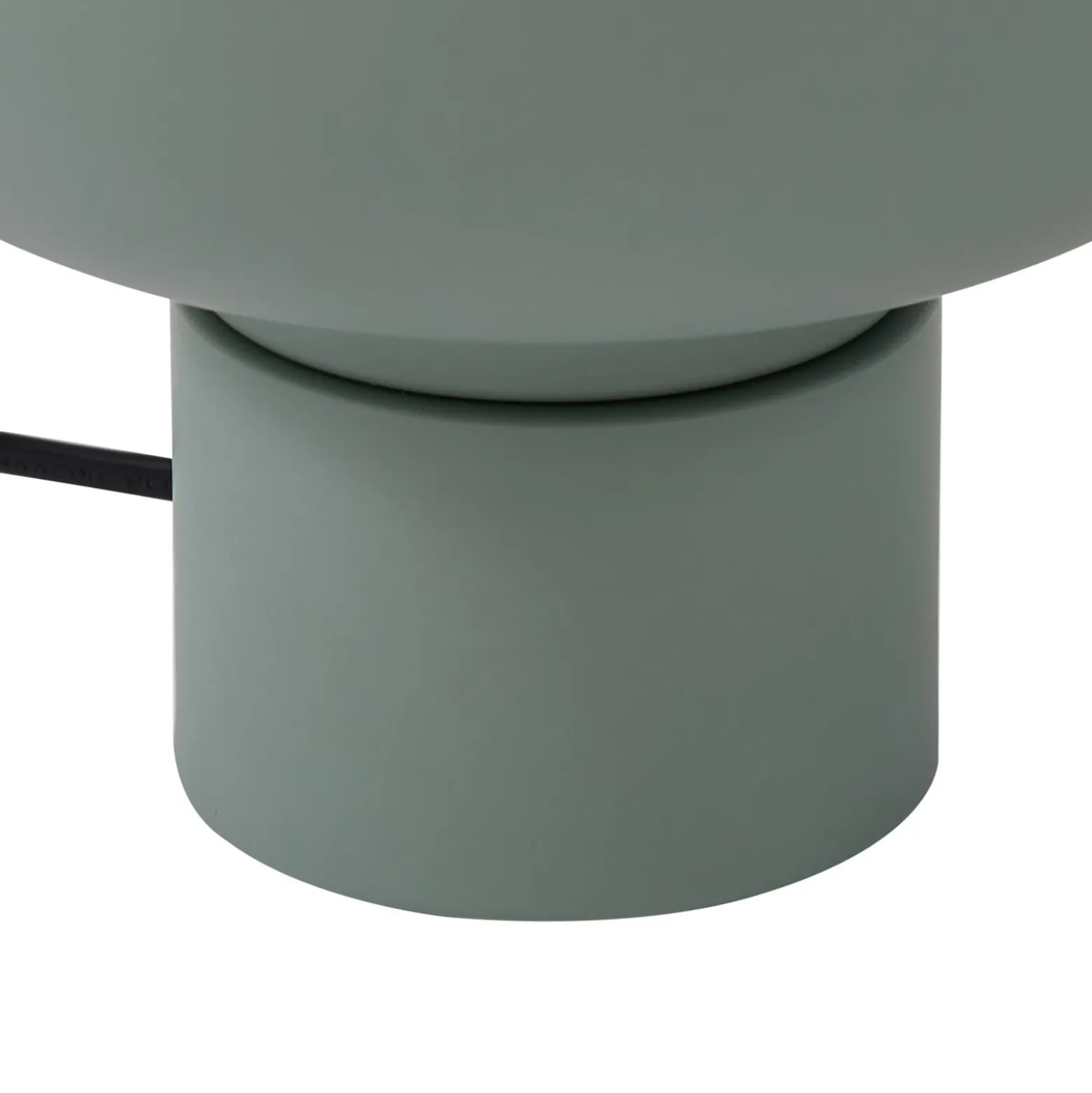 Lindby Fiora lámpara de mesa, verde, cristal, metal, Ø 20 cm
