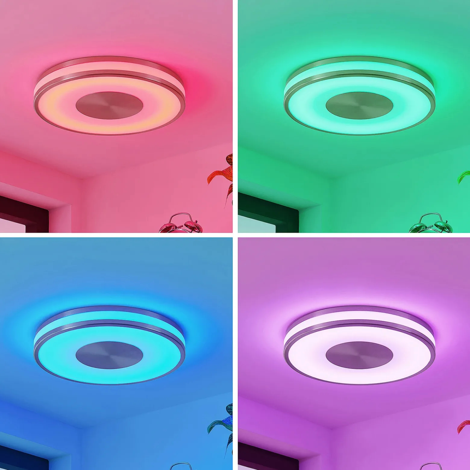Lindby Fjella plafón LED RGB CCT cambio de color