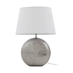 Lindby Florentino lámpara de mesa, 49 cm, cerámica, textil