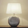 Lindby Florentino lámpara de mesa, 49 cm, cerámica, textil