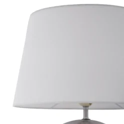 Lindby Florentino lámpara de mesa, 49 cm, cerámica, textil