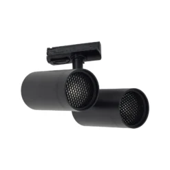 Lindby foco de riel Linaro, GU10, 2 luces, negro, tapa