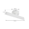 Lindby Foco LED Eldrin, blanco, 1 luz, barra de luz
