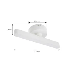 Lindby Foco LED Eldrin, blanco, 1 luz, barra de luz