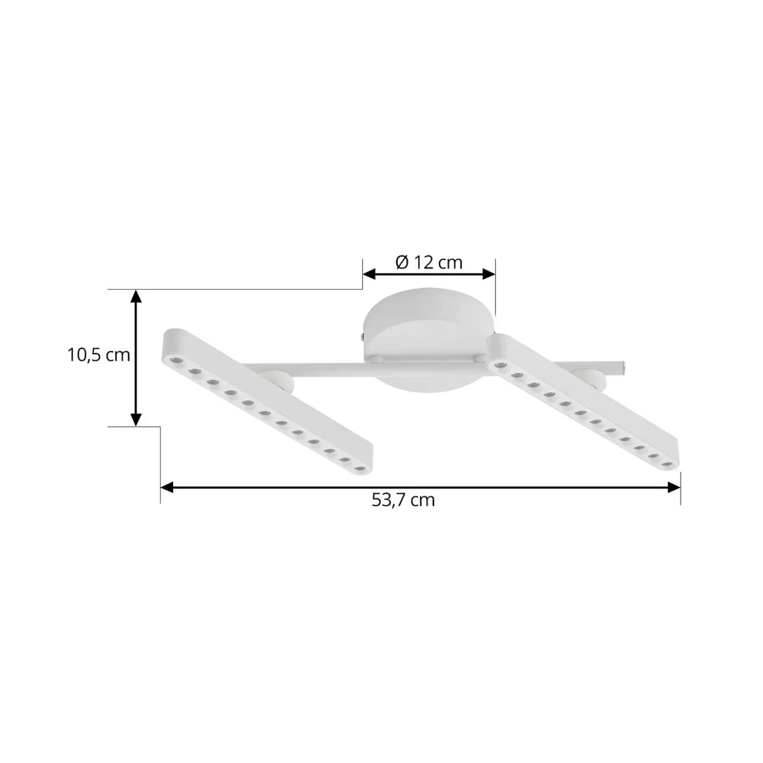 Lindby Foco LED Eldrin, blanco, 2 luces, puntos de luz