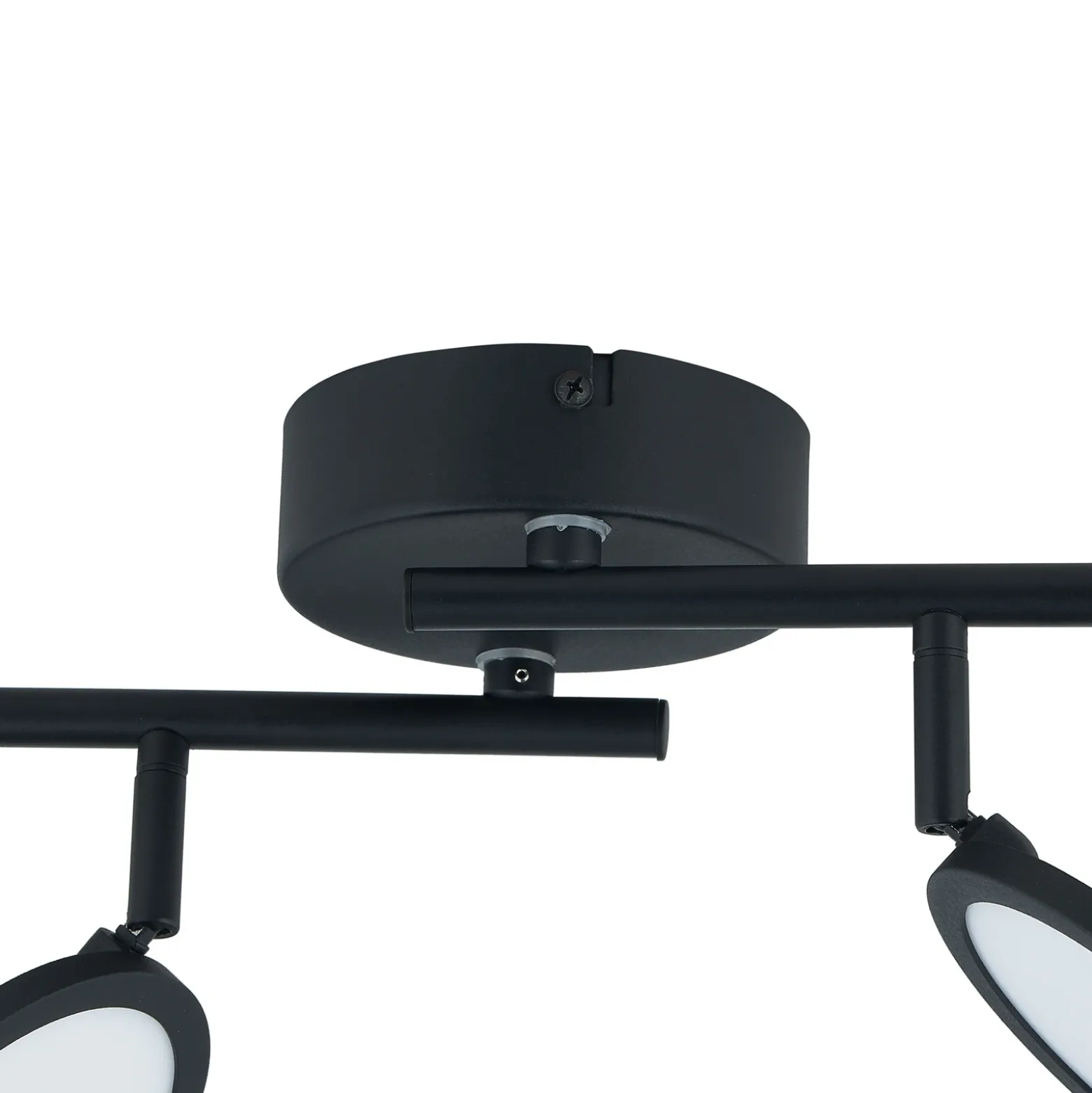 Lindby foco LED Manel, negro, hierro, 82 cm de largo, 4 luces.