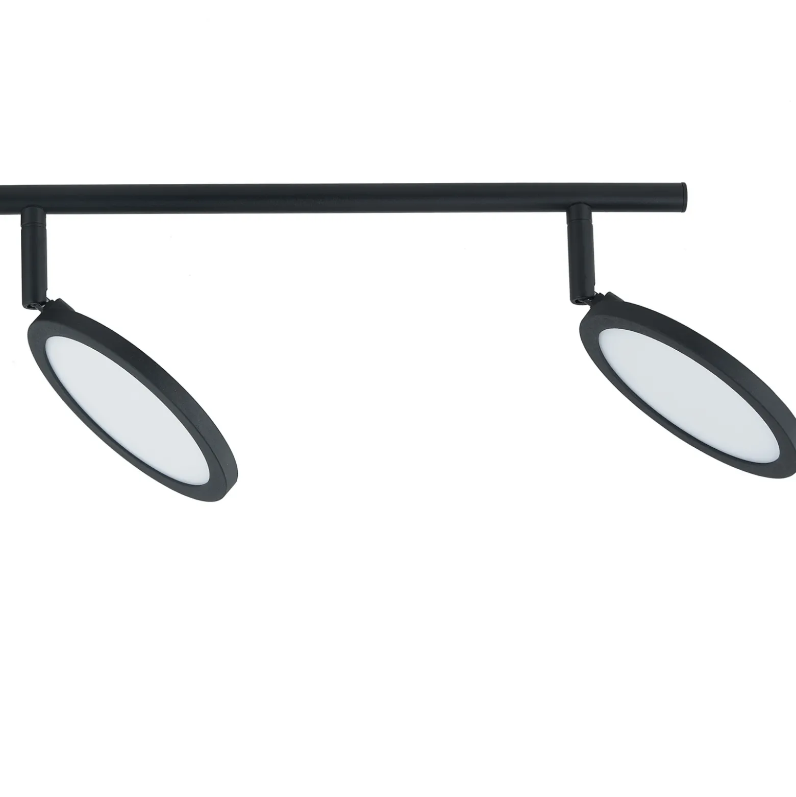 Lindby foco LED Manel, negro, hierro, 82 cm de largo, 4 luces.