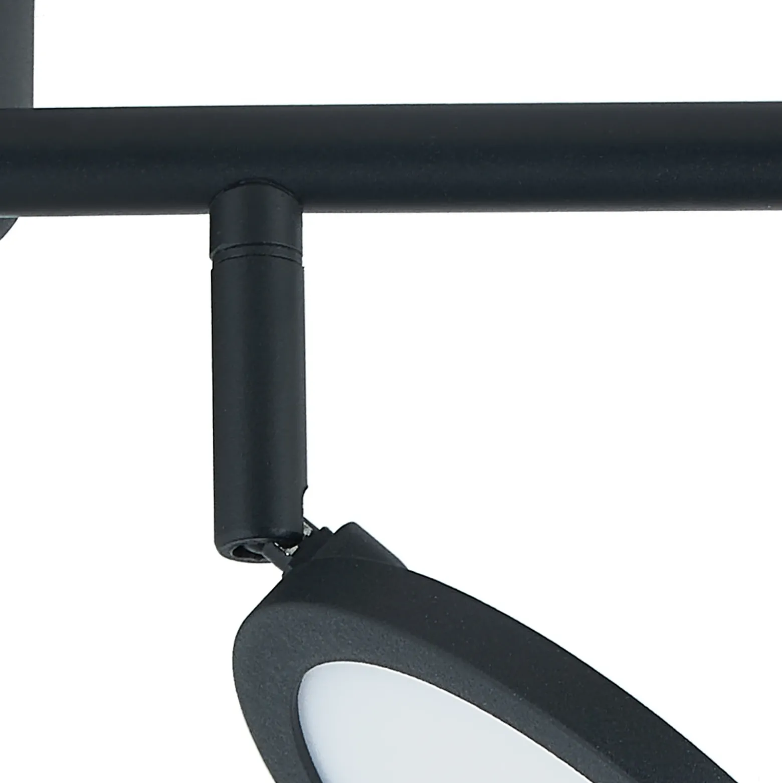 Lindby foco LED Manel, negro, hierro, 82 cm de largo, 4 luces.