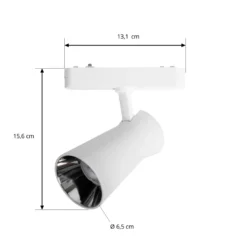 Lindby foco LED 48 V Lumaro, blanco, Ø7cm, plástico, atenuable