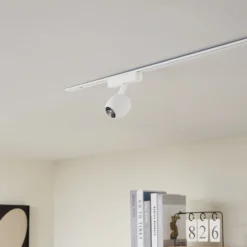 Lindby foco LED 48 V Lumaro, blanco, Ø6cm, plástico, atenuable