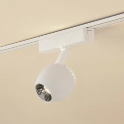 Lindby foco LED 48 V Lumaro, blanco, Ø6cm, plástico, atenuable