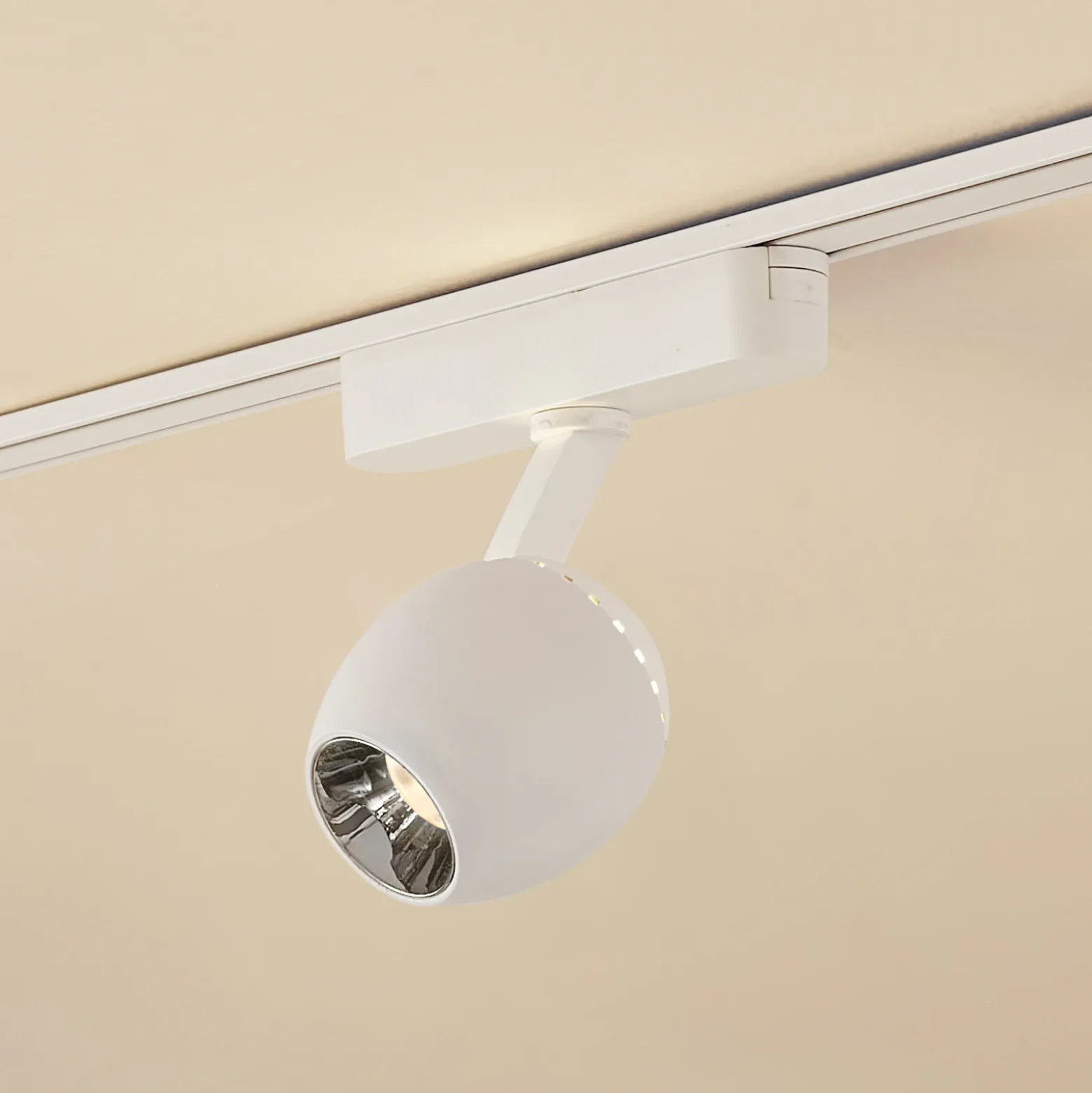 Lindby foco LED 48 V Lumaro, blanco, Ø6cm, plástico, atenuable