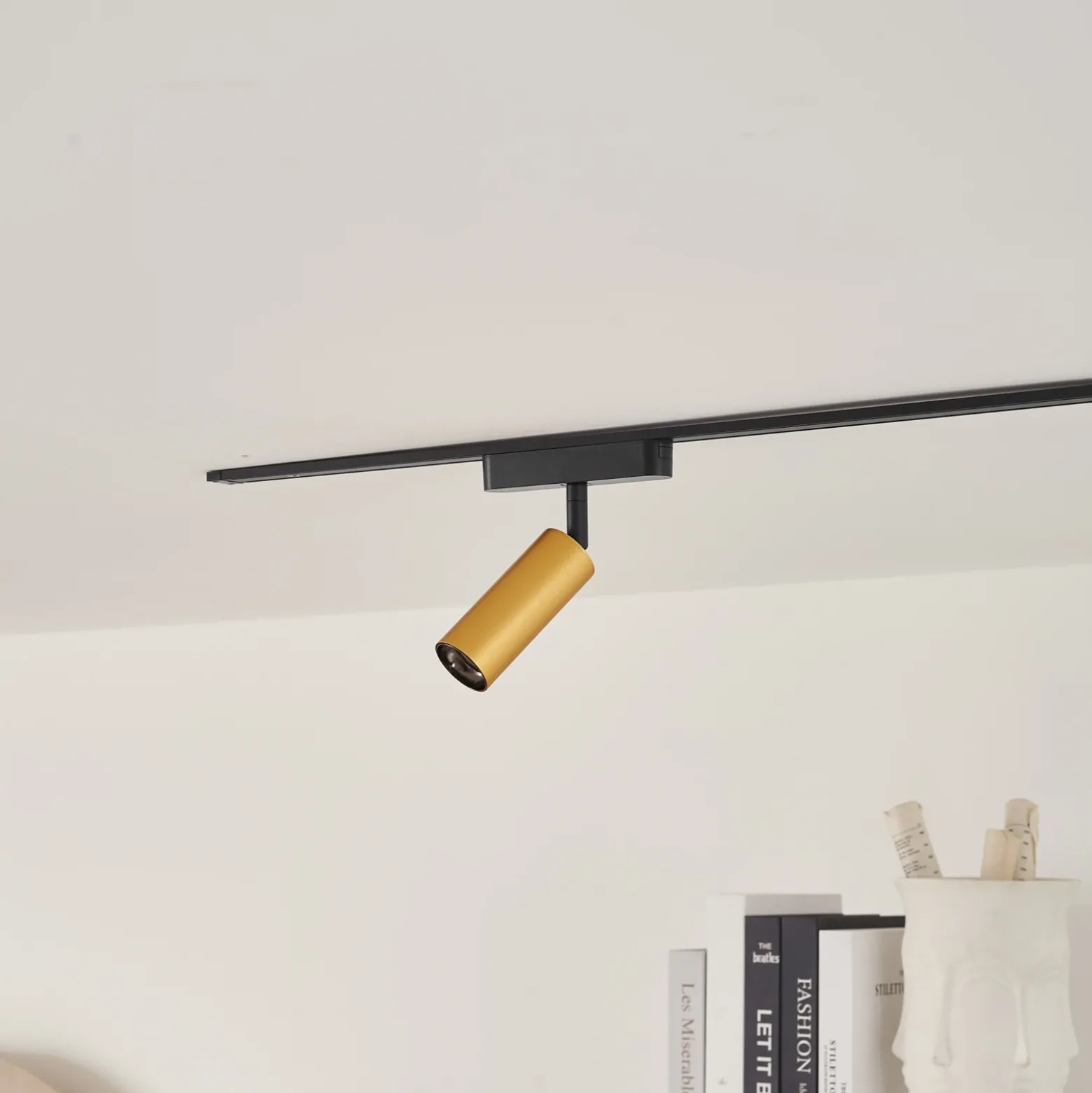 Lindby foco LED 48 V Lumaro, dorado, Ø 4 cm, aluminio, atenuable