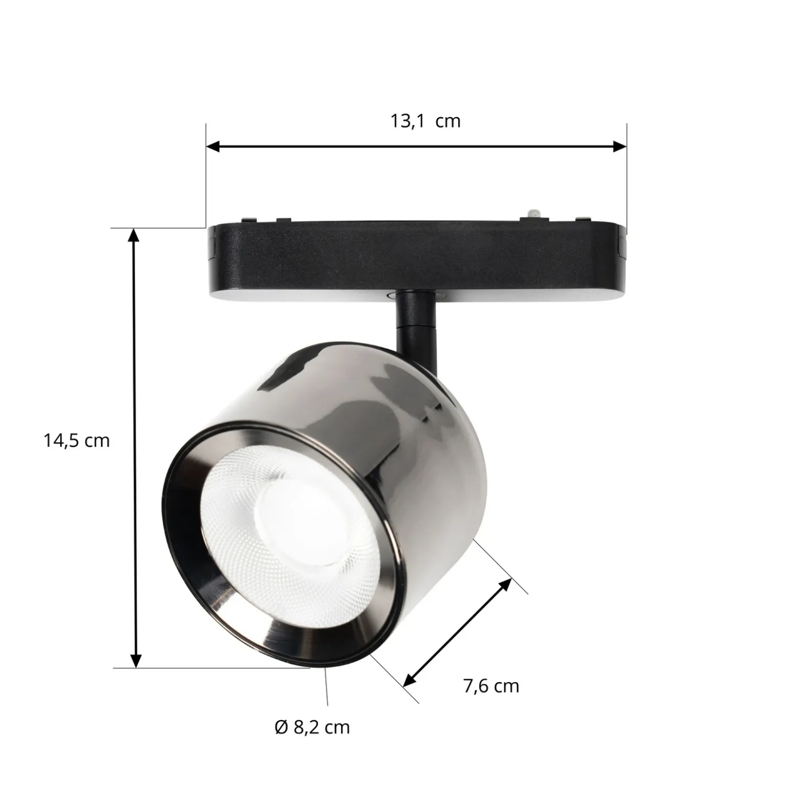 Lindby foco LED 48 V Lumaro, gris, Ø 8,2 cm, aluminio, atenuable