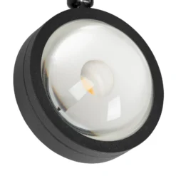 Lindby foco LED 48 V Lumaro, negro, Ø 7,3 cm, aluminio, atenuable