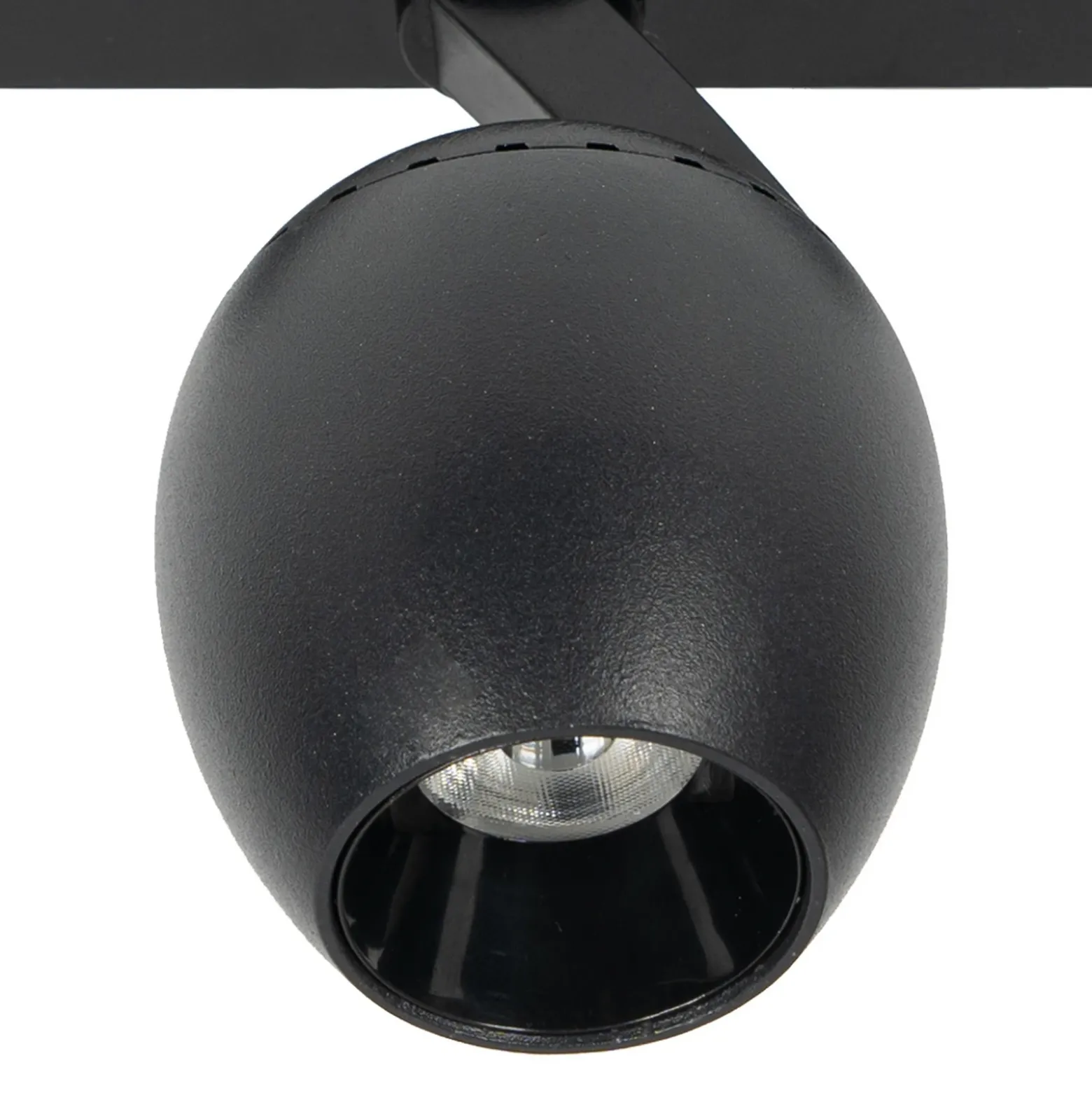 Lindby foco LED 48 V Lumaro, negro, Ø 6,2 cm, atenuable