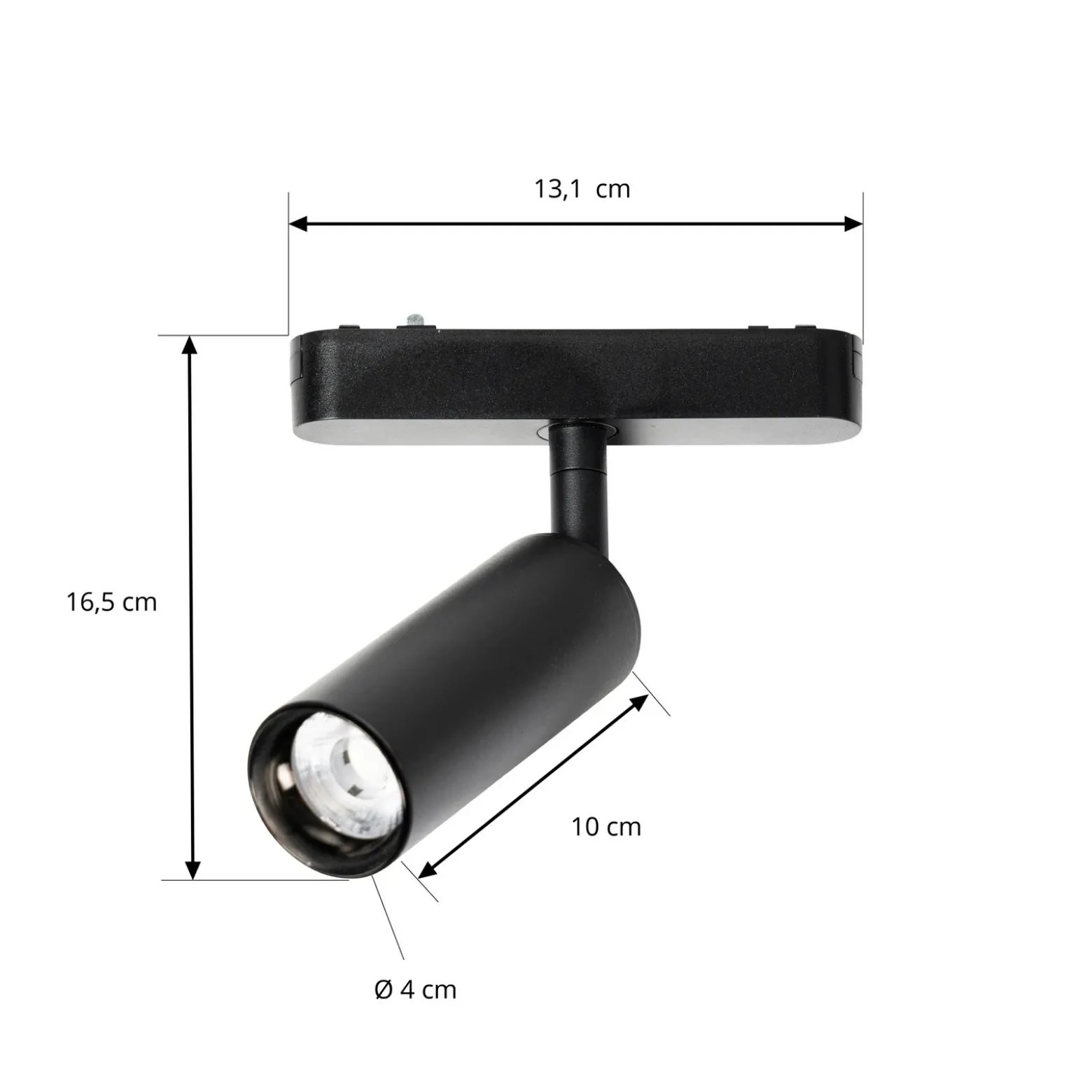 Lindby foco LED 48 V Lumaro, negro, Ø 4 cm, aluminio, atenuable