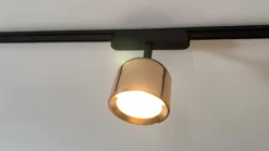 Lindby foco LED 48 V Lumaro, oro rosa, Ø 8,2 cm, aluminio, atenuable